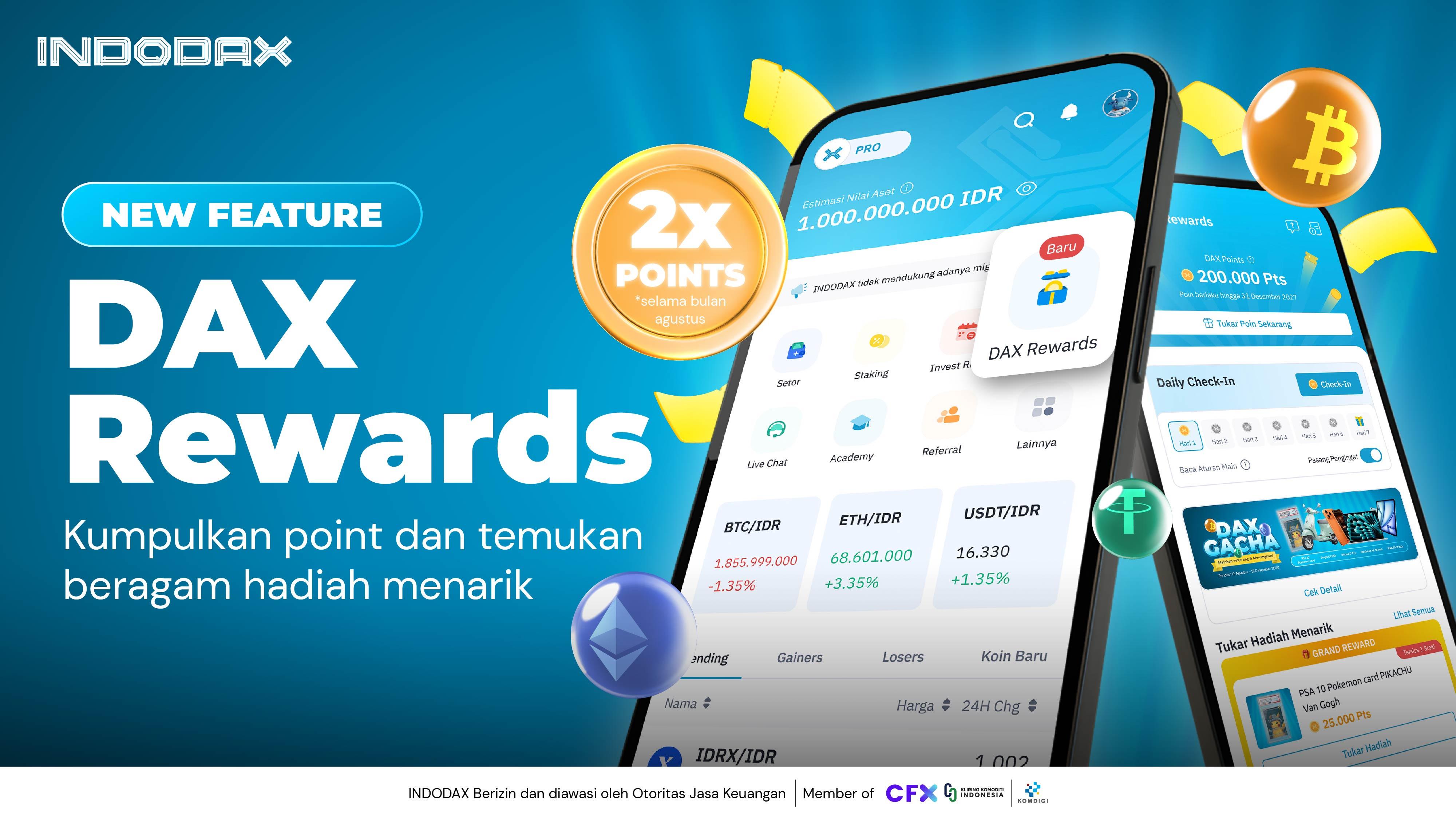 INDODAX Perkenalkan Dax Rewards, Ajak Pengguna Raih Poin